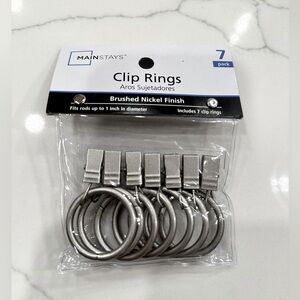 Mainstays Silver Clip Rings Set